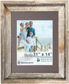 Rustic Signature Picture Frame with Mat Colors | White | Weathered Wood| Burlap | Cinder | Black