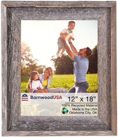 Rustic Farmhouse Signature Picture Frame | Weathered Gray| Smokey Black | White Wash & Espresso Brown