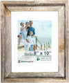 Rustic Signature Picture Frame with Mat Colors | White | Weathered Wood| Burlap | Cinder | Black