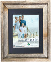 Rustic Signature Picture Frame with Mat Colors | White | Weathered Wood| Burlap | Cinder | Black