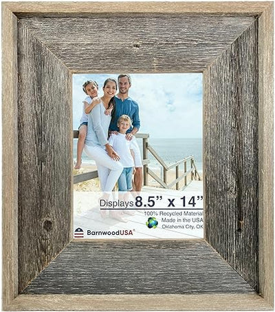 Rustic Farmhouse Artisan Picture Frame | Molding 3.25 inch| Weathered Gray