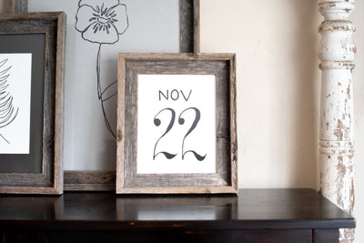 Rustic Farmhouse Signature Picture Frame | Weathered Gray| Smokey Black | White Wash & Espresso Brown