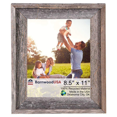 Rustic Farmhouse Signature Picture Frame | Weathered Gray| Smokey Black | White Wash & Espresso Brown