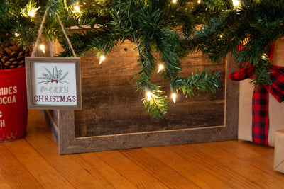 Christmas Tree Box Collar | Farmhouse Tree Box | Wooden Tree Skirt | 4 Sides