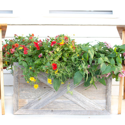 Plant and Tree Box Made of Real Wood | Farmhouse Plant and Tree Box