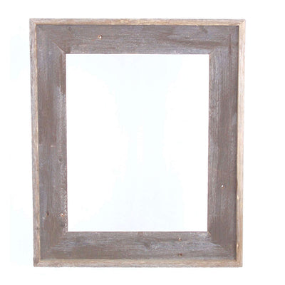 Rustic Farmhouse Open Artisan Picture Frame | No Glass | No Backing| Espresso Brown With Weathered Gray