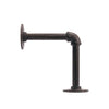 Industrial Cast Iron Angled Pipe Shelf Bracket