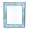 Rustic Farmhouse Open Artisan Picture Frame |  No Glass | No Backing | Robins Egg Blue With Weathered Gray