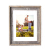 Rustic Signature Picture Frame with Mat Colors | White | Weathered Wood| Burlap | Cinder | Black