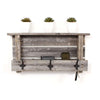 Rustic Farmhouse Wood Shelf with Hooks