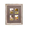 Rustic Signature Picture Frame with Multi Opening Weathered Wood Mat