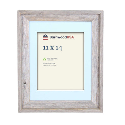 Rustic Signature Picture Frame with Fountain Blue Mat