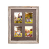 Rustic Signature Picture Frame with Multi Opening Weathered Wood Mat