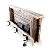 Rustic Farmhouse Wood Shelf with Hooks