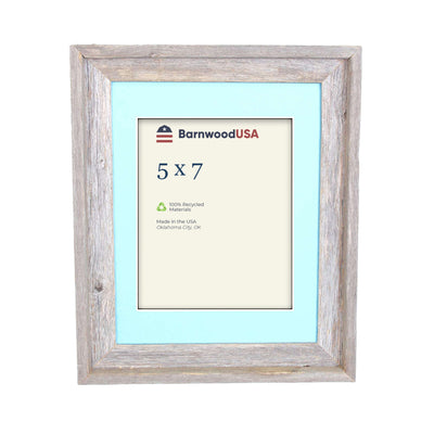 Rustic Signature Picture Frame with Aqua Mat