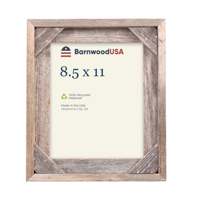 Rustic Farmhouse Signature Corner Block Picture Frame|  Weathered Gray