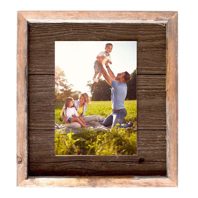 Rustic Farmhouse Plank Picture Frame | Espresso