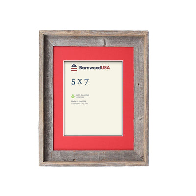 Rustic Signature Picture Frame with Deep Red Mat