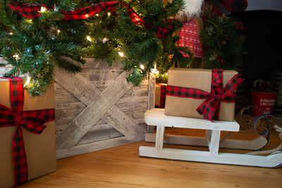 Christmas Tree Box Collar | Farmhouse Tree Box | Wooden Tree Skirt | 4 Sides