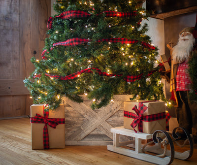 Christmas Tree Box Collar | Farmhouse Tree Box | Wooden Tree Skirt | 4 Sides