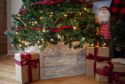 Christmas Tree Box Collar | Farmhouse Tree Box | Wooden Tree Skirt | 4 Sides