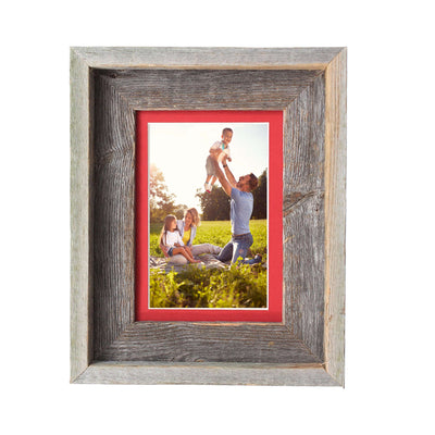 Rustic Signature Picture Frame with Deep Red Mat