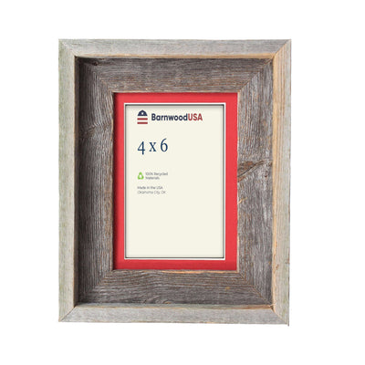 Rustic Signature Picture Frame with Deep Red Mat