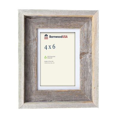 Rustic Signature Picture Frame with Gray Mat