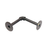 Industrial Cast Iron Angled Pipe Shelf Bracket