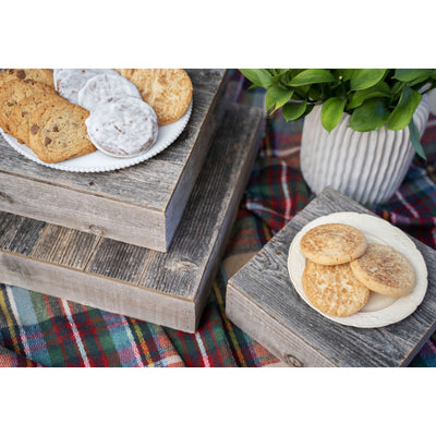 Rustic Wooden Cake Stand | 15" x 15" | Wedding Dessert Display Stand | Riser