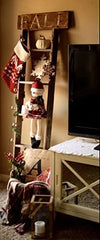 Sturdy wooden blanket ladder side look