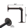 Industrial Cast Iron Angled Pipe Shelf Bracket