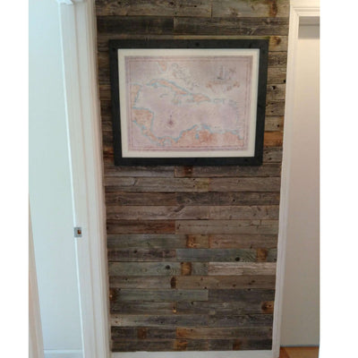 Rustic Barn Wood Wall Panels | Thin Natural Weathered Gray | Farmhouse Planks| 1/4" Thick | 3"Wide| From 12" to 48" Long