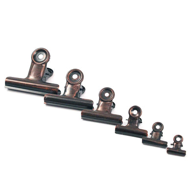 Rustic Bronze Metal Hinge Clips (Pack of 6)