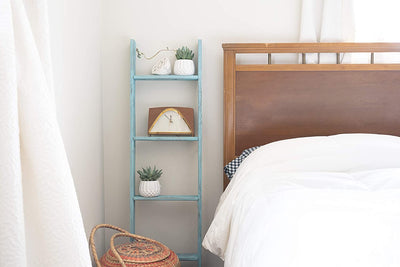 Rustic wooden decorative ladder