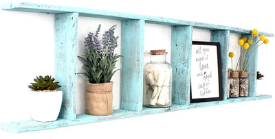 Recycled wood ladder wall decorative item