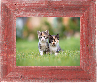 BarnwoodUSA Farmhouse Picture Frame with 3 Inch Wide Frame, 100% Reclaimed Wood