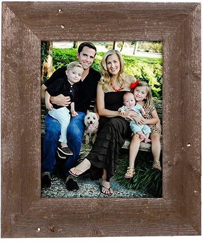 BarnwoodUSA Rustic Farmhouse Style Picture Frame with 3 Inch Wide Frame, 100% Reclaimed Wood