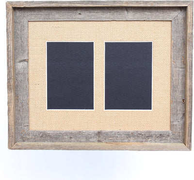 Burlap 5x7 Inch Signature Picture Frame for 2 Photos