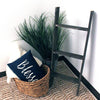 Sturdy wooden blanket ladder side look