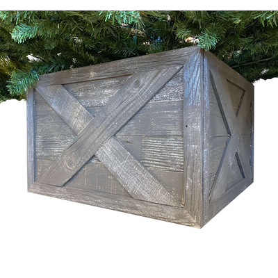 Christmas Tree Box Collar | Farmhouse Tree Box | Wooden Tree Skirt | 4 Sides