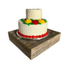 Rustic Wooden Cake Stand | 15" x 15" | Wedding Dessert Display Stand | Riser