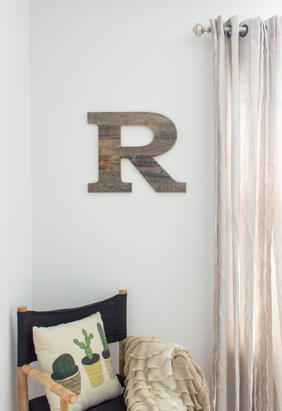 Distressed Barn Wood Letter | Alphabet Wall Decor | Wall Letters