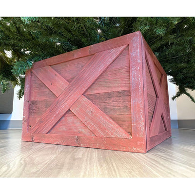 Christmas Tree Box Collar | Farmhouse Tree Box | Wooden Tree Skirt | 4 Sides