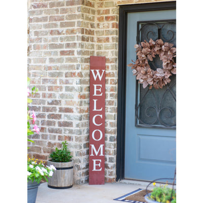 Rustic Welcome Porch Sign | 5ft | Weathered Gray | More Colors Available!