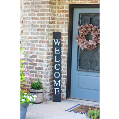 Rustic Welcome Porch Sign | 5ft | Weathered Gray | More Colors Available!