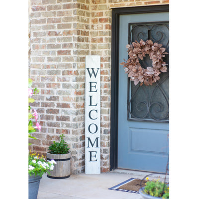 Rustic Welcome Porch Sign | 5ft | Weathered Gray | More Colors Available!