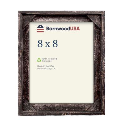 Rustic Farmhouse Signature Corner Block Picture Frame | Smoky Black