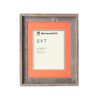 Rustic Signature Picture Frame with Tangerine Mat