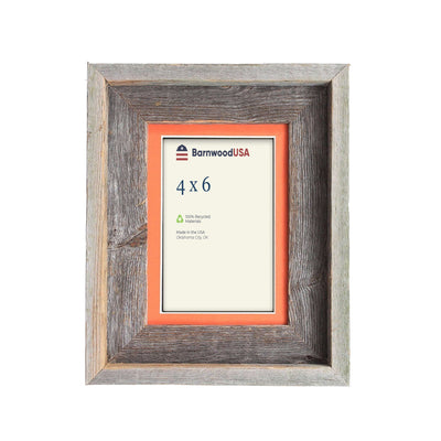 Rustic Signature Picture Frame with Tangerine Mat